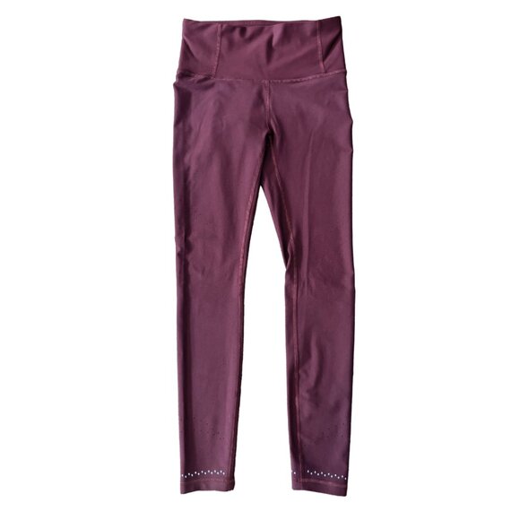 Lululemon Zoned In Tight Leggings 27" Garnet Maroon Plum Women's Size 8 - Picture 4 of 10